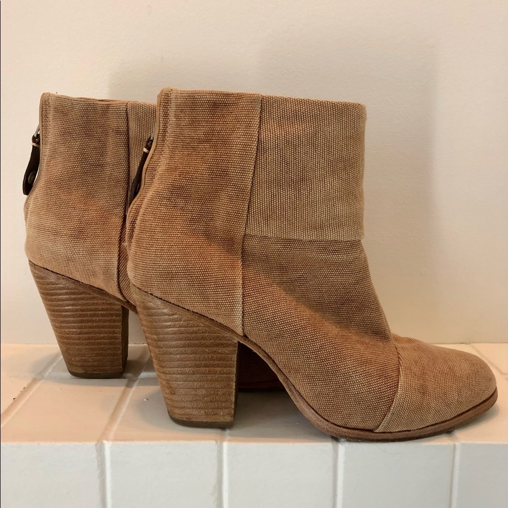 Rag & Bone linen booties - like new!
